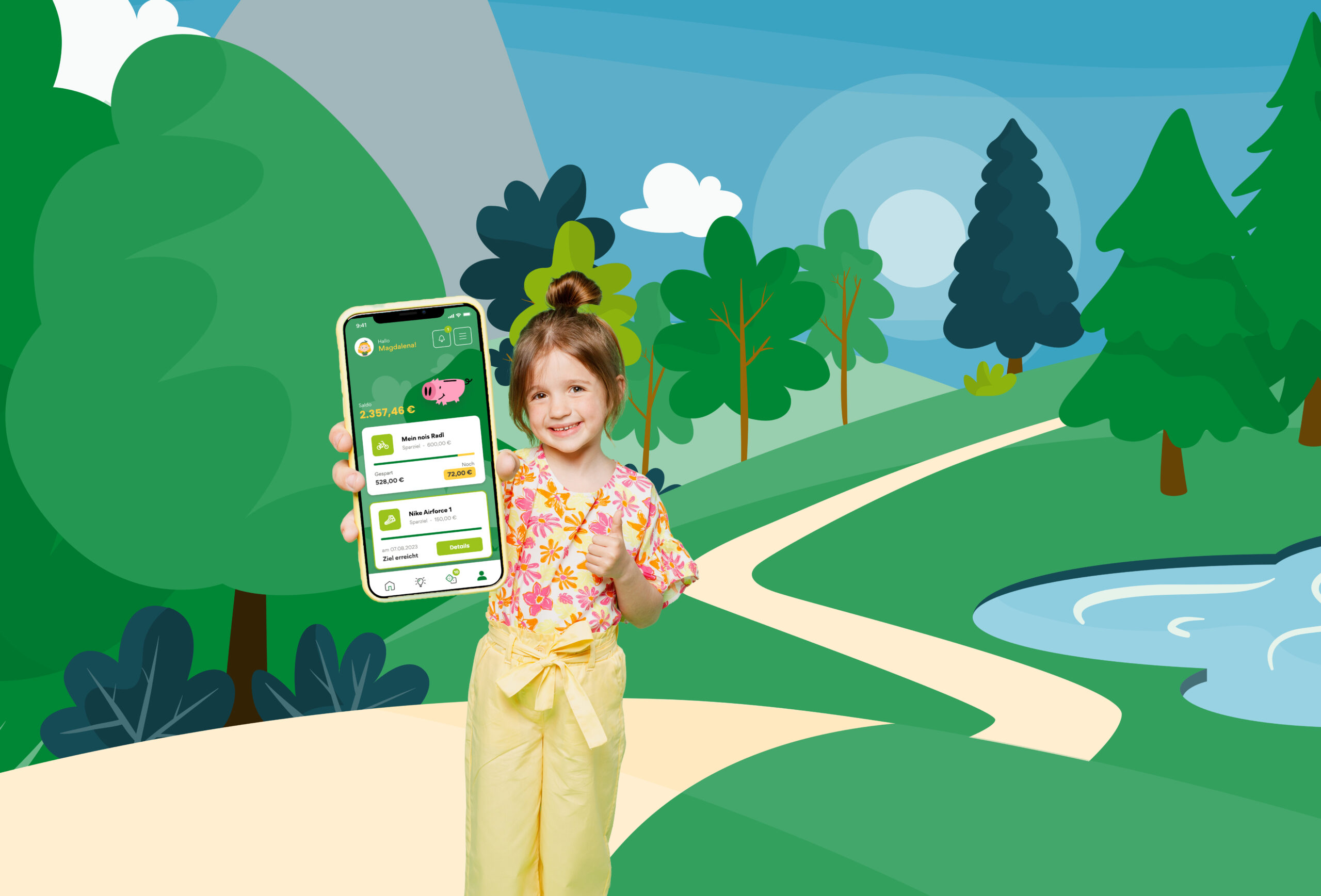 Raiffeisenkassen stellen Spar-App für Kinder vor